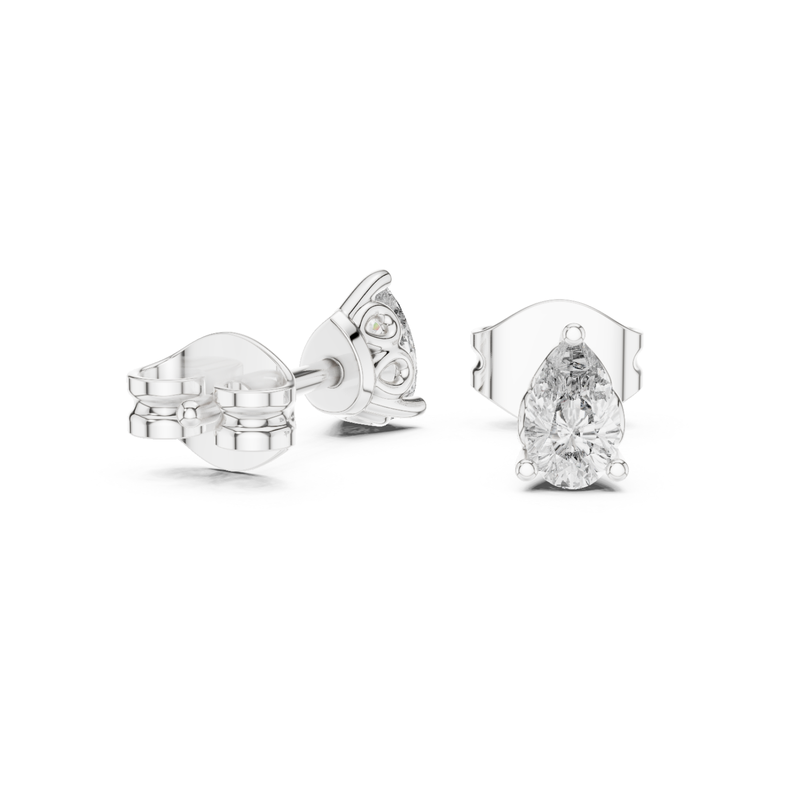  White Gold Pure Reflection Studs Left View