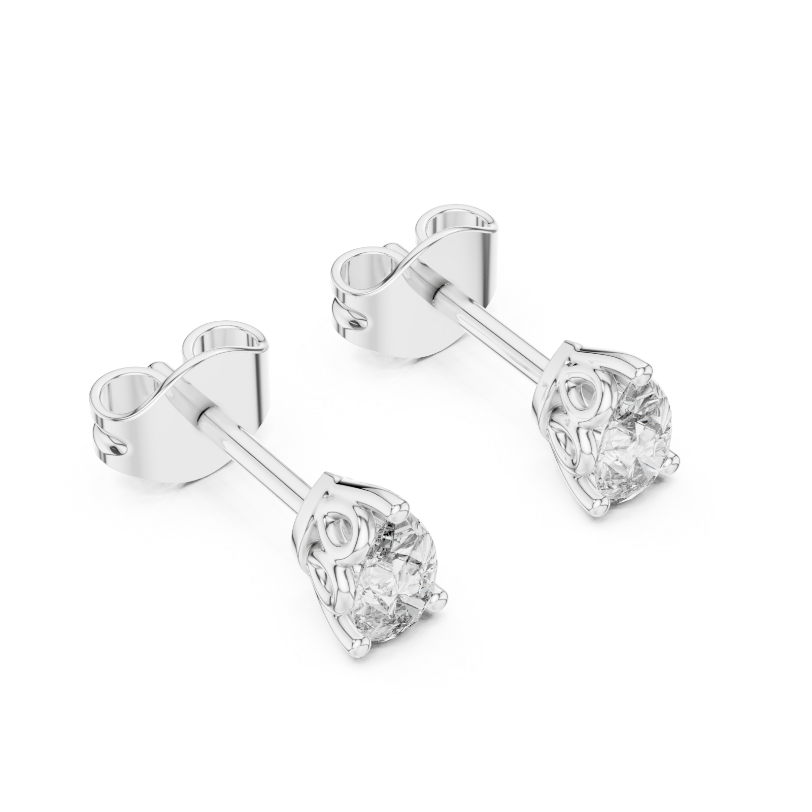  White Gold Pure Reflection Studs Right View