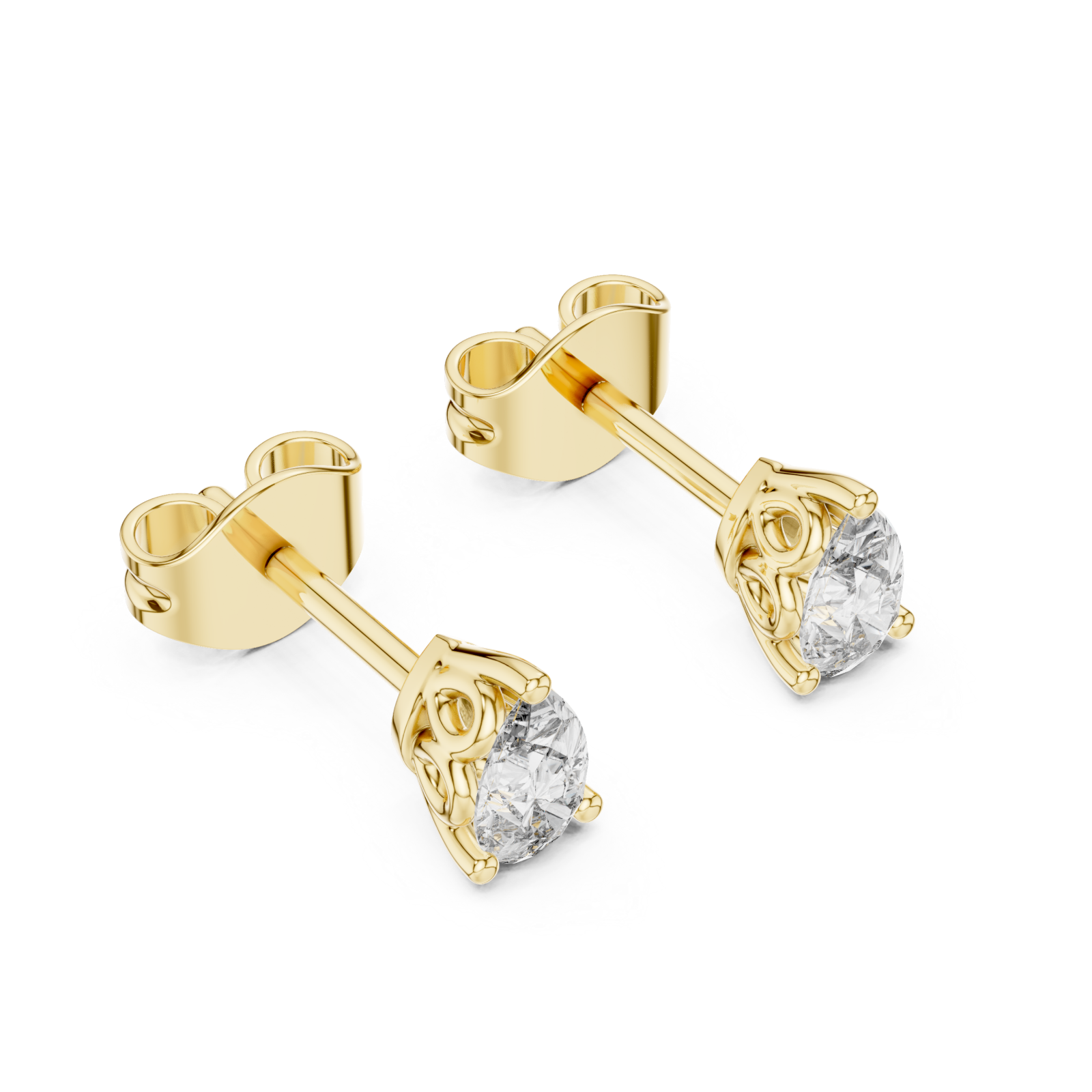 Gold Pure Reflection Studs Right View