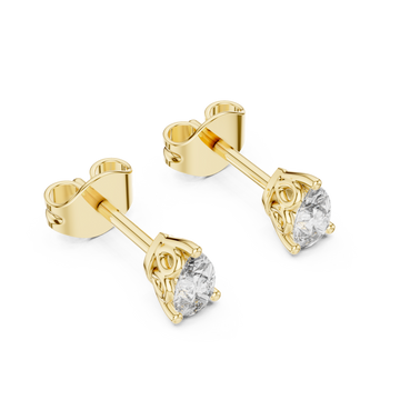 Gold Pure Reflection Studs Right View