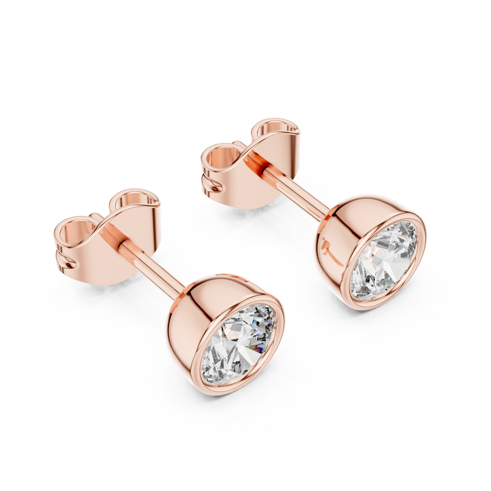  Rose Gold Timeless Glow Petite Stud Earrings Right View