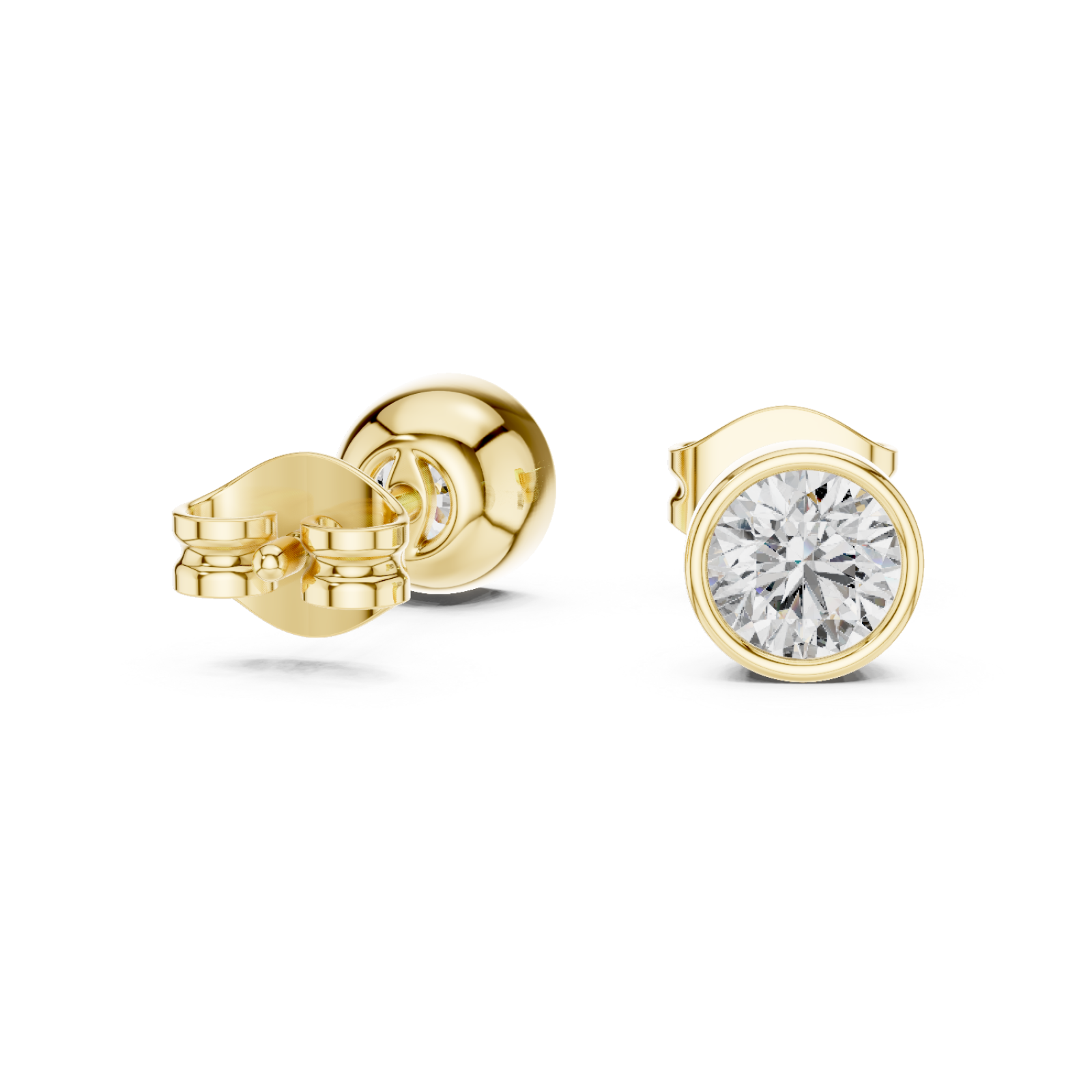  Gold Timeless Glow Petite Stud Earrings Left View