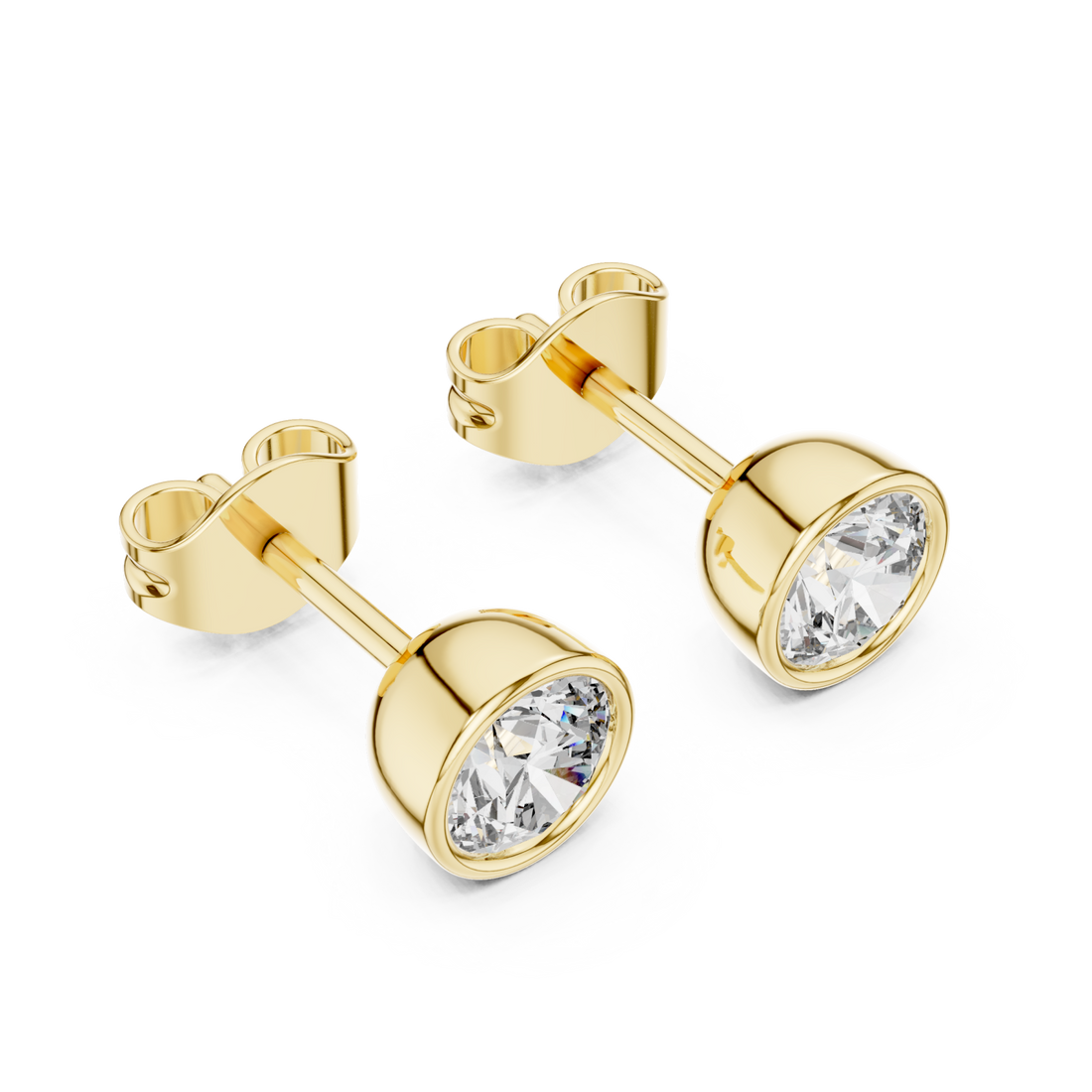 Gold Timeless Glow Petite Stud Earrings Right View