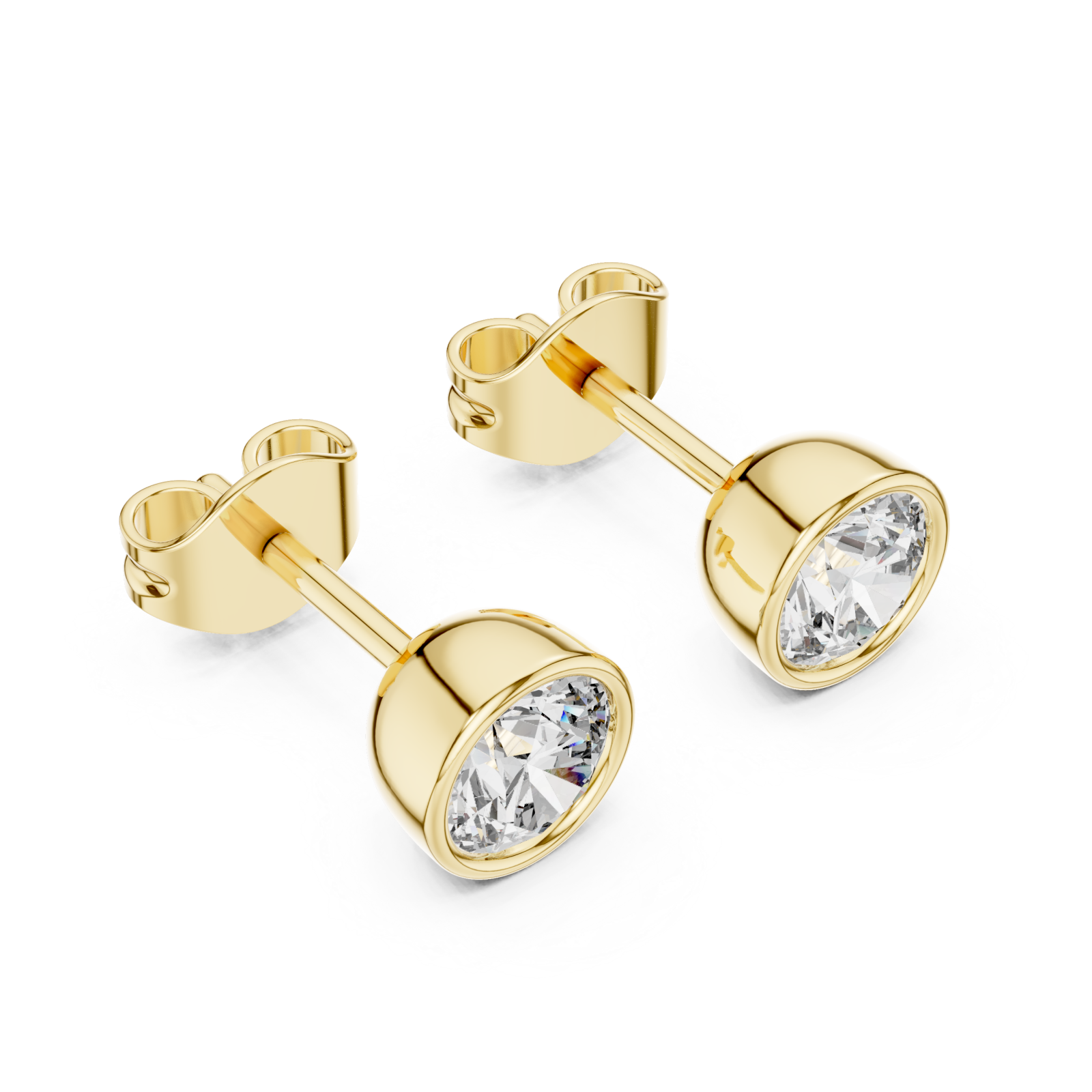 Gold Timeless Glow Petite Stud Earrings Right View