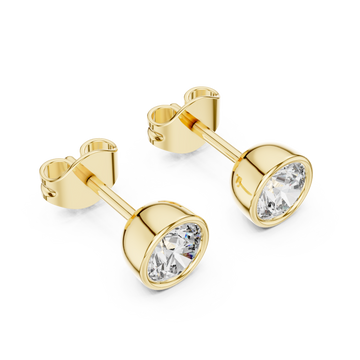 Gold Timeless Glow Petite Stud Earrings Right View