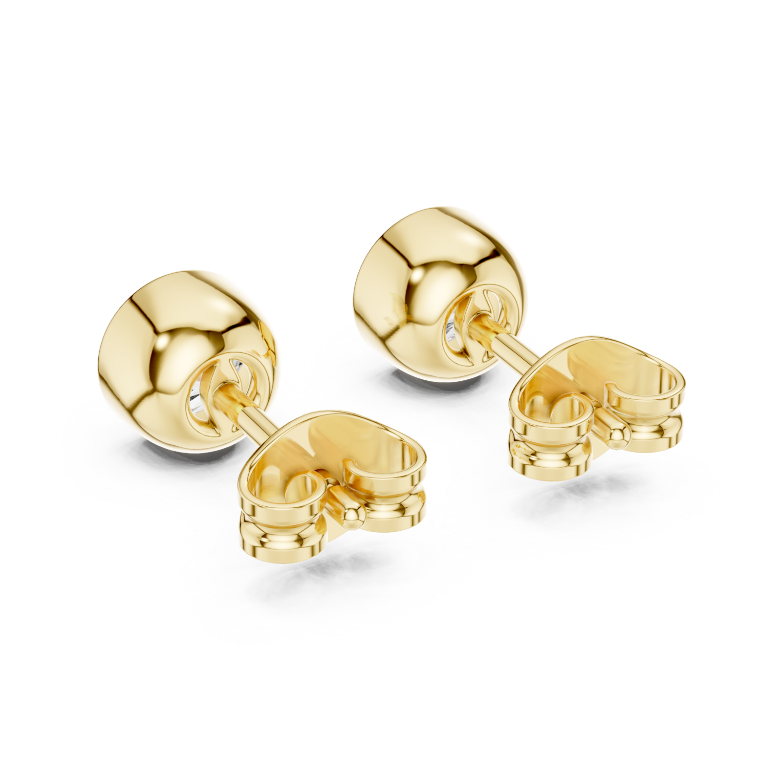  Gold Timeless Glow Petite Stud Earrings Side View