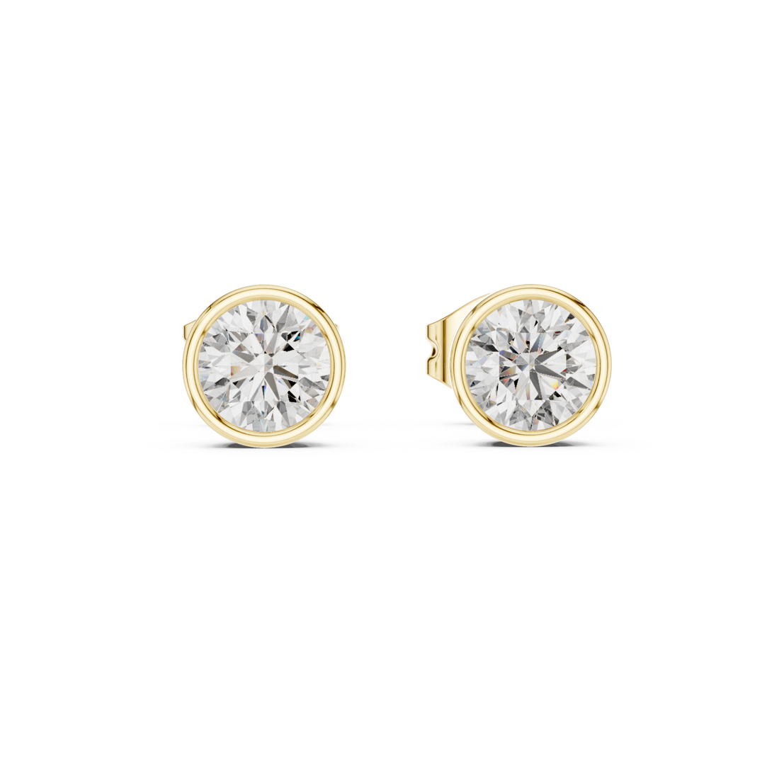 Gold Timeless Glow Petite Stud Earrings Right View