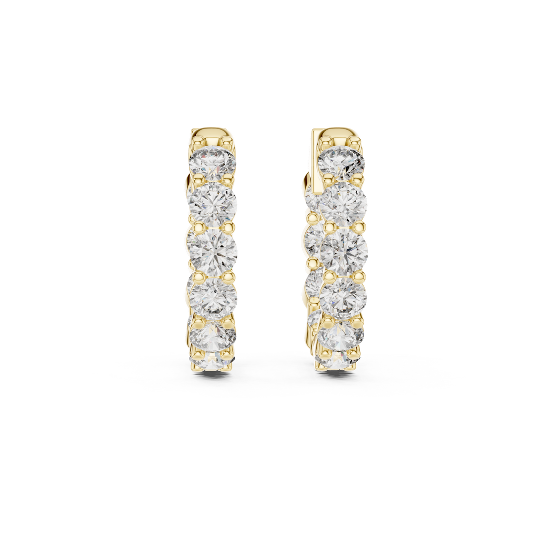 Gold Luminous Graceful Affinity Small Hoops Right View