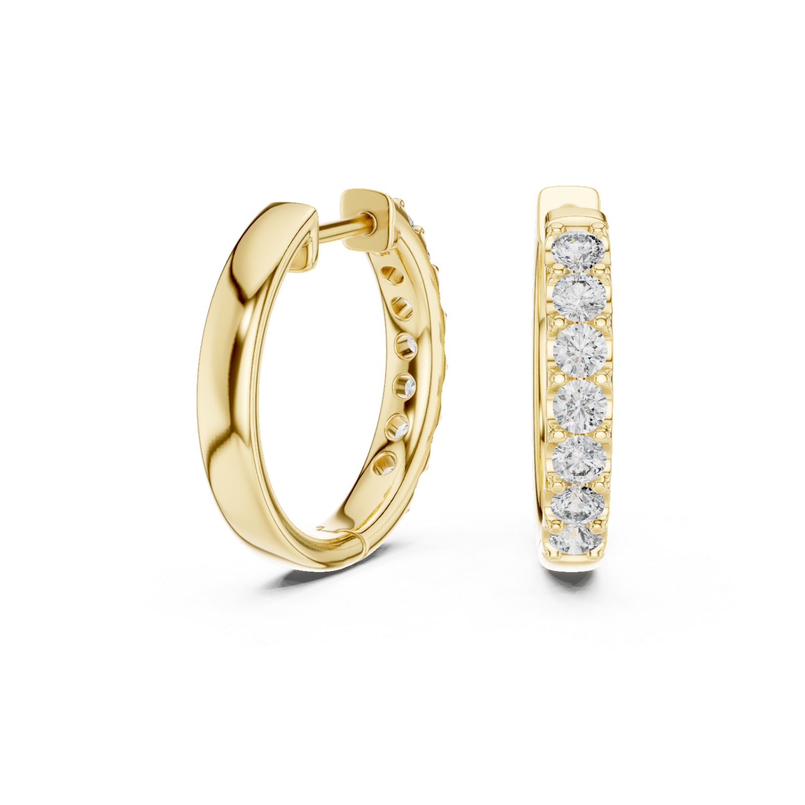 Gold Aurora Whisper Signature Everyday Hoops Left View