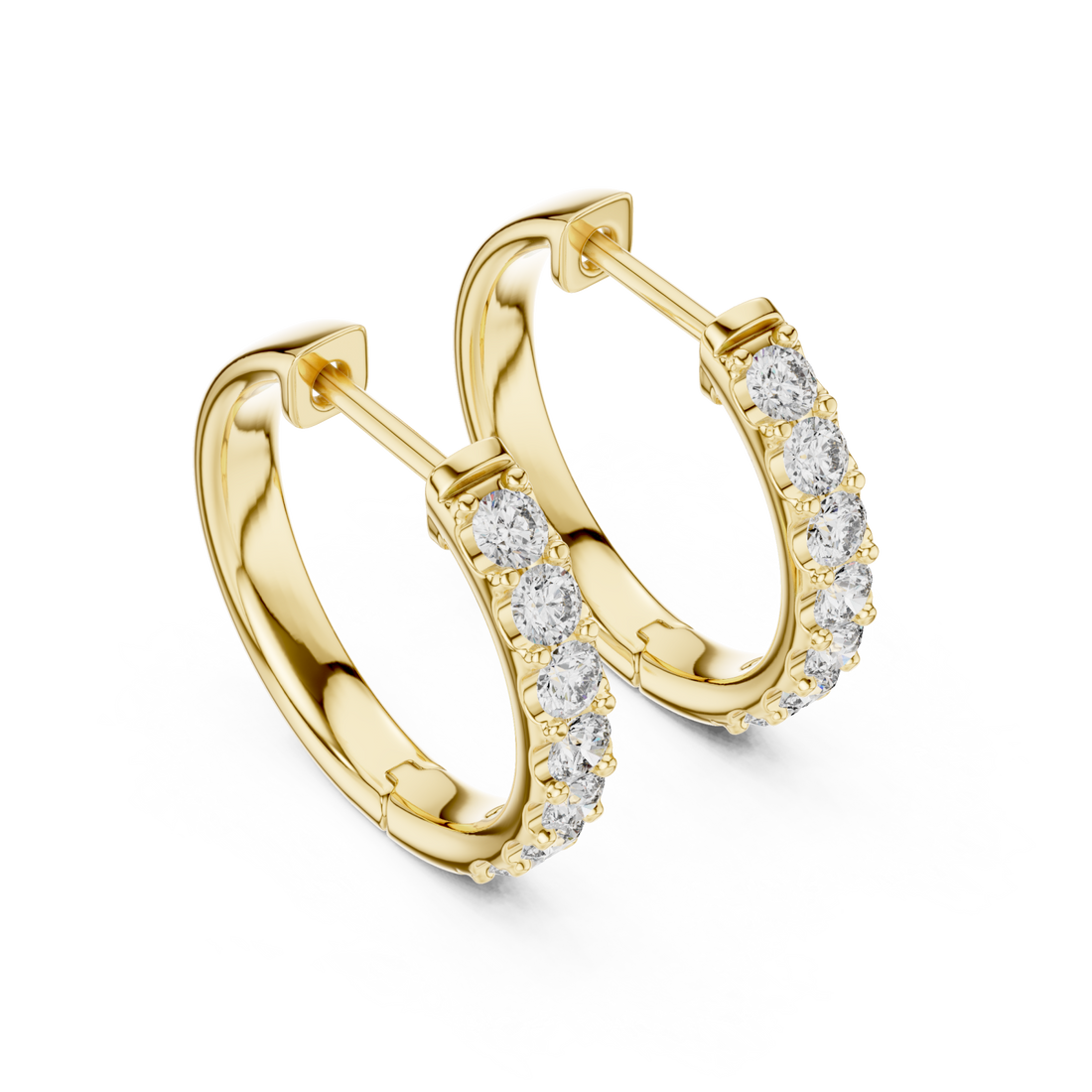 Gold Aurora Whisper Signature Everyday Hoops Right View