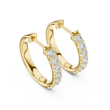 Gold Aurora Whisper Signature Everyday Hoops Right View