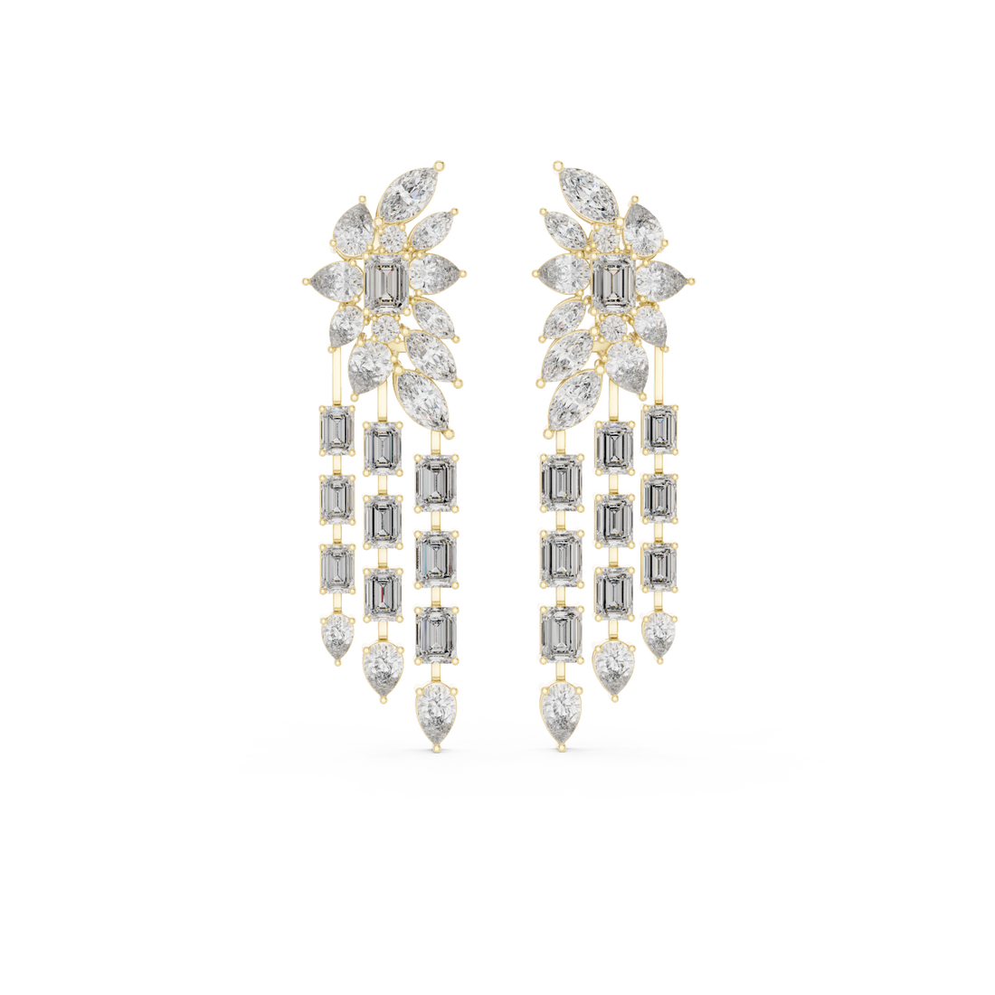 Gold Enchanted Evening Glamour Drop Earrings Right View