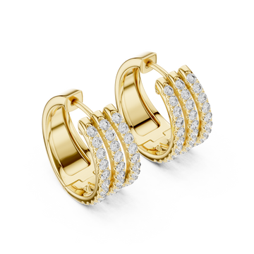 Gold Twist Harmony Petite Hoops Right View