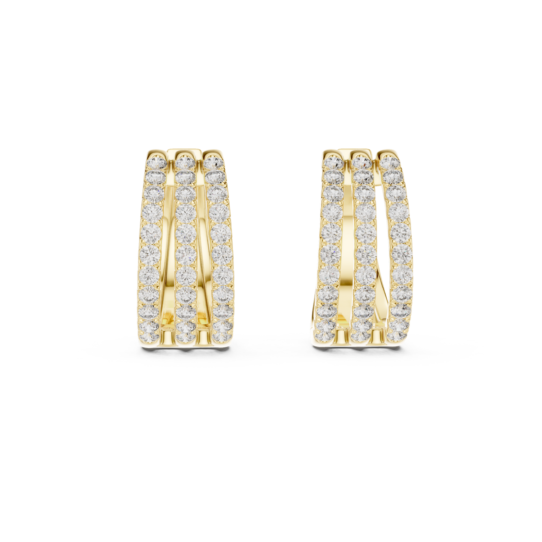 Gold Twist Harmony Petite Hoops Right View