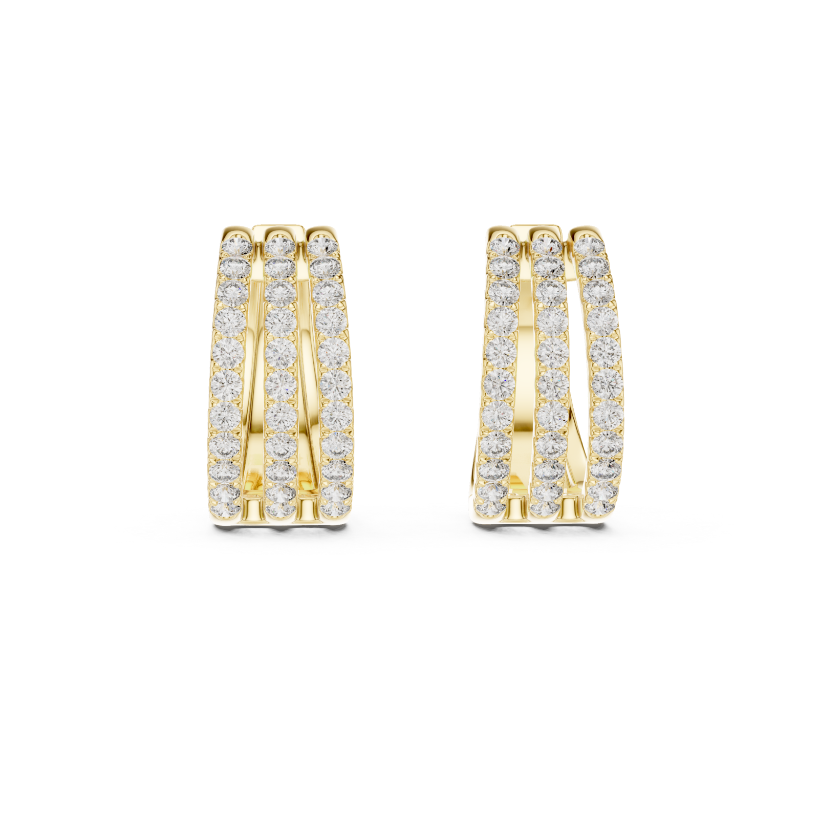  Gold Twist Harmony Petite Hoops Front View