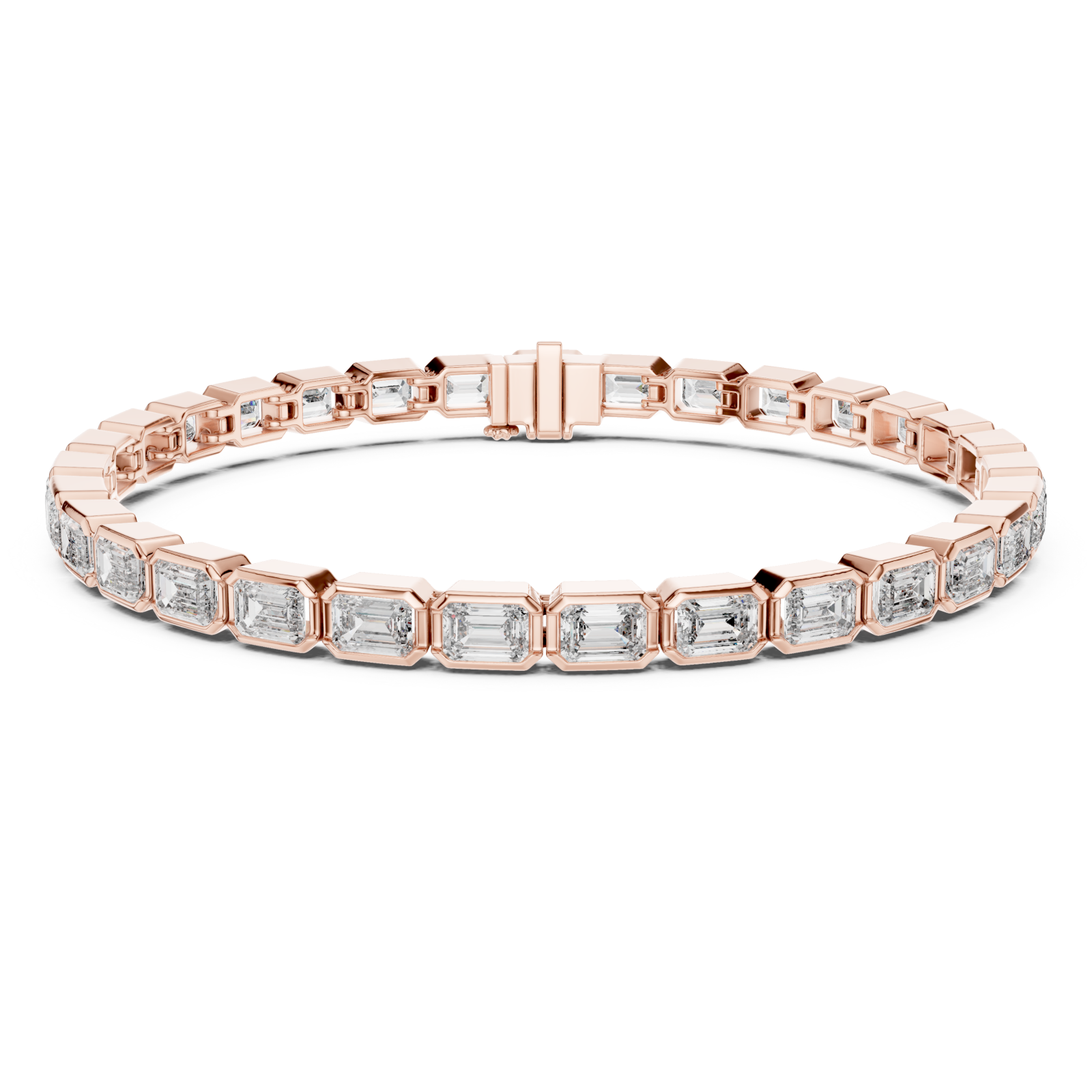  Rose Gold Cascade Radiance Circle Bracelet Right View