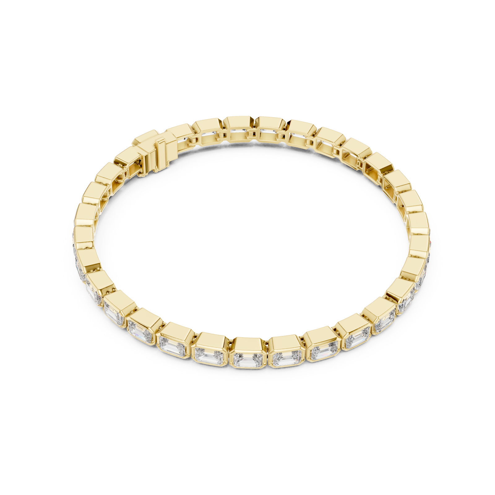  Gold Cascade Radiance Circle Bracelet Front View