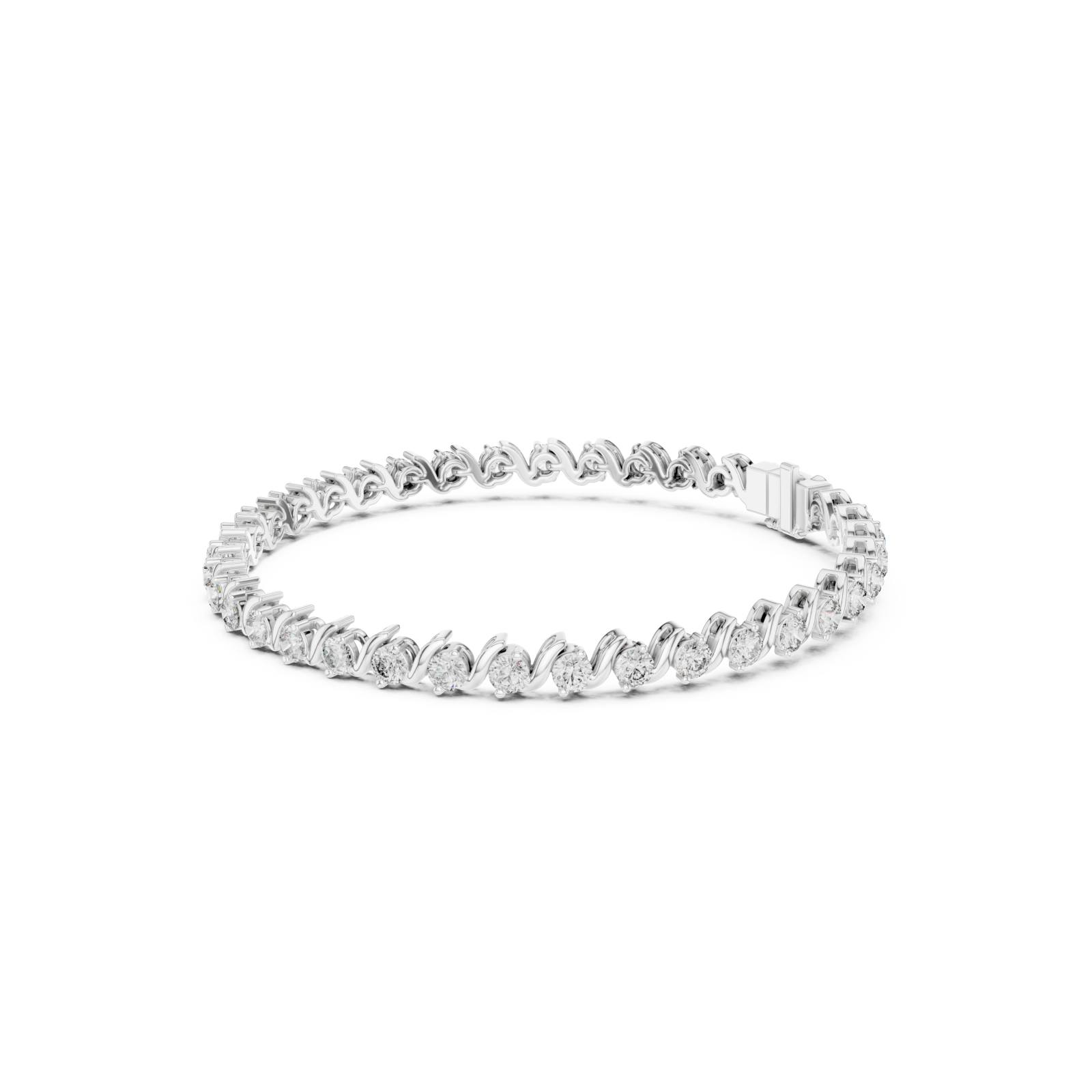  White Gold Celestial Whisper Bracelet Left View