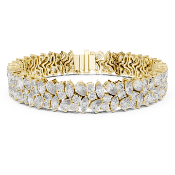 Gold Serene Radiant Cluster Bracelet Right View