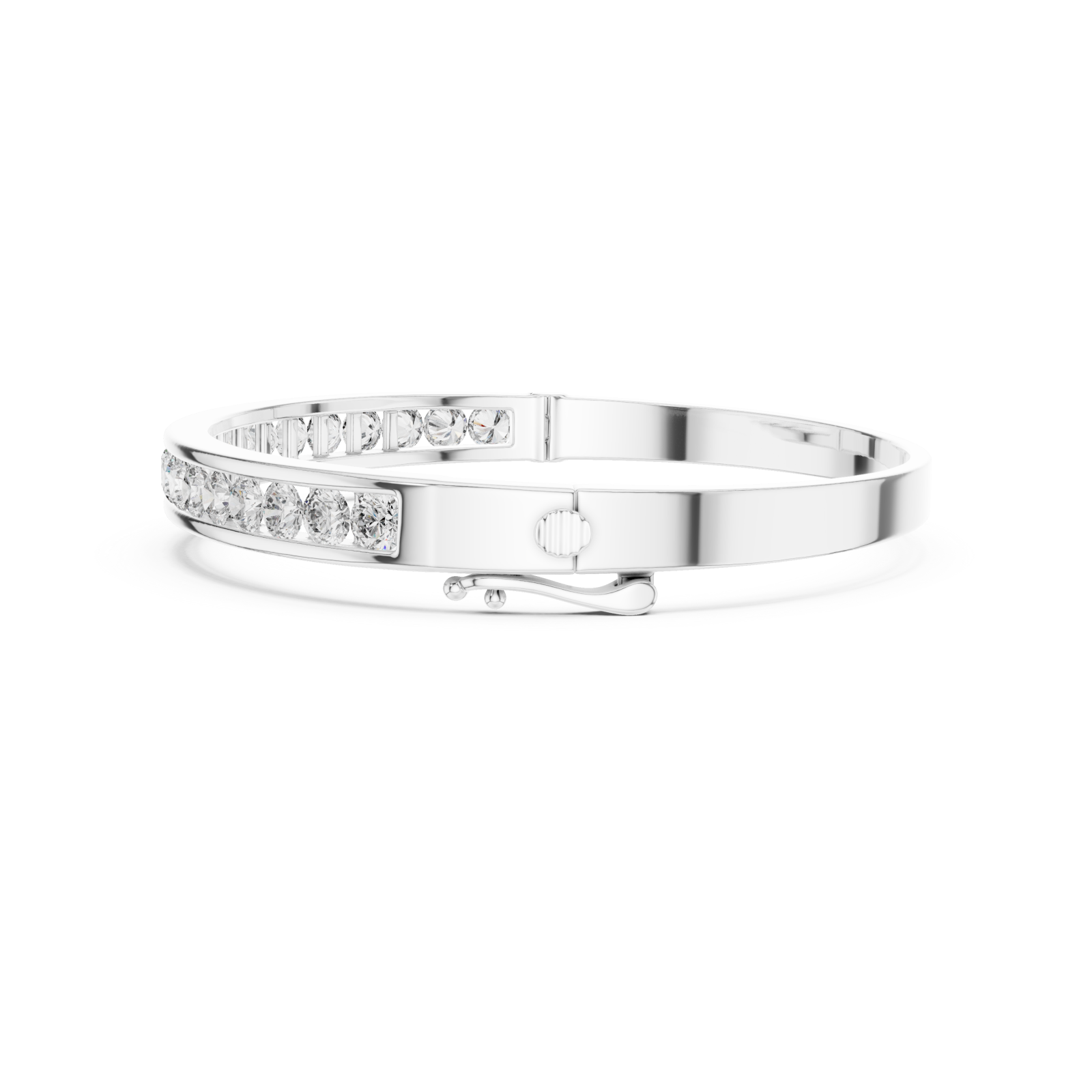  White Gold Radiant Embrace Aurora Bracelet Side View