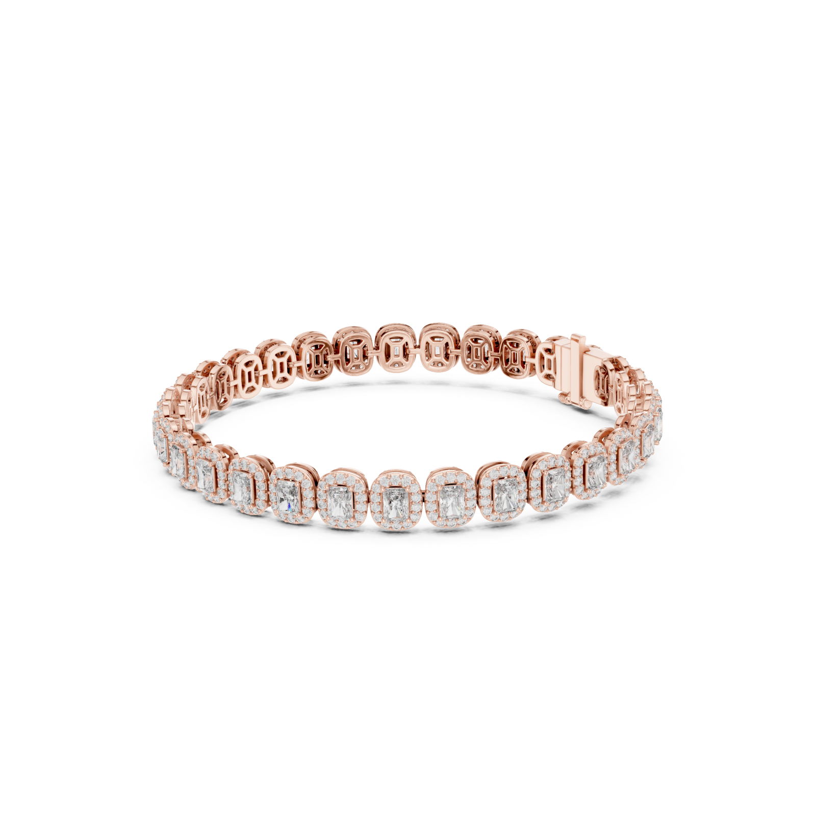  Rose Gold Sculpted Whisper Signature Statement Flexi Bracelet Left View