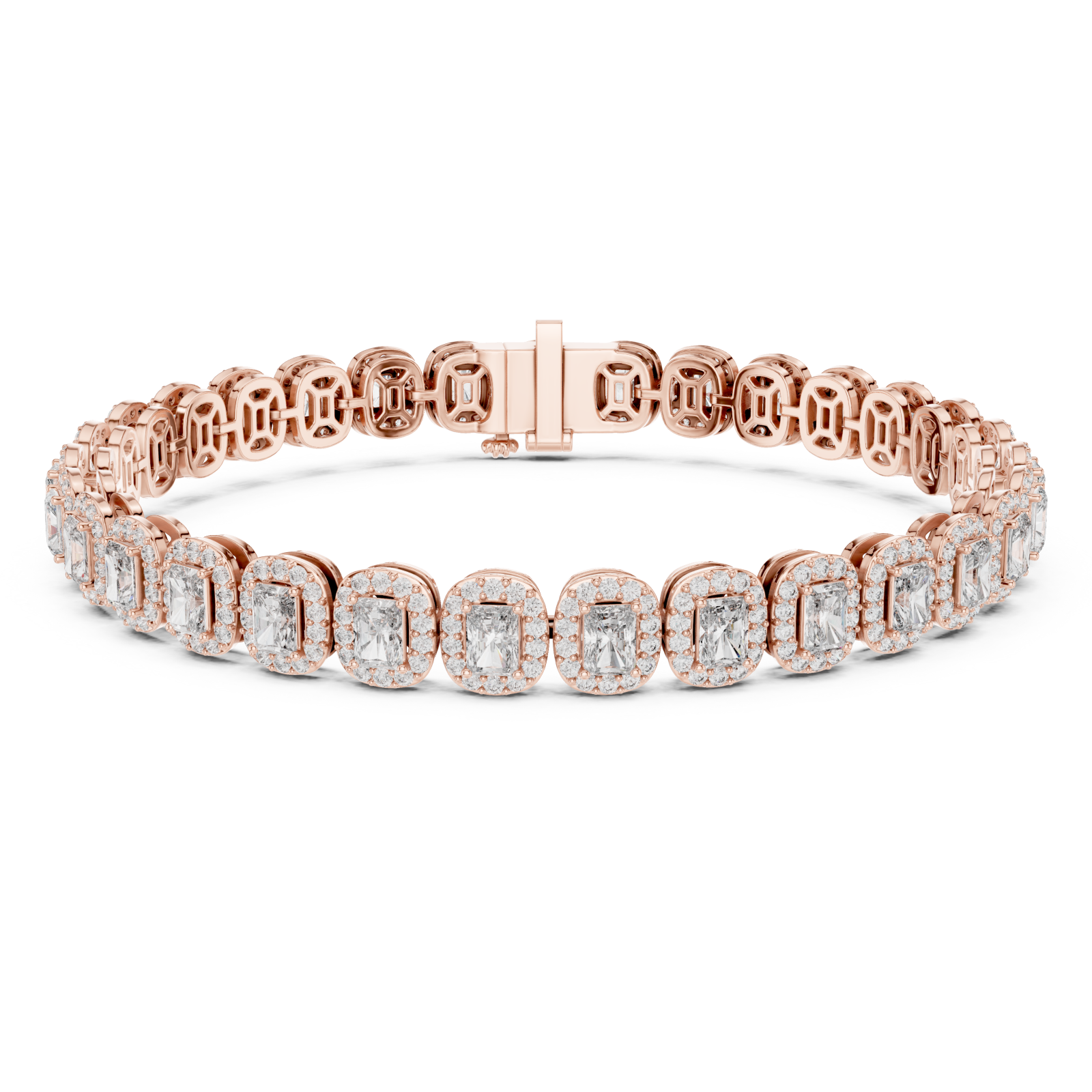  Rose Gold Sculpted Whisper Signature Statement Flexi Bracelet Right View