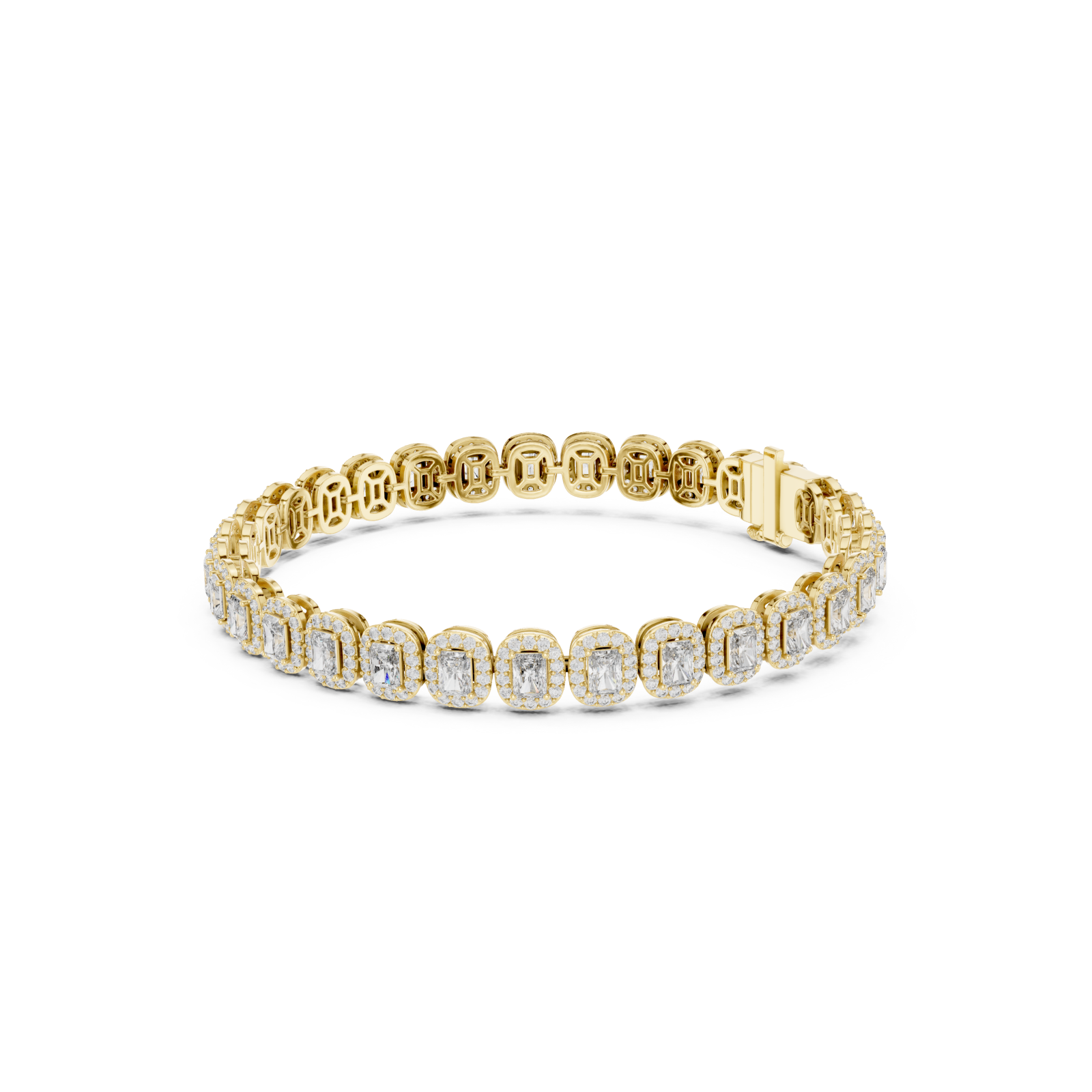  Gold Sculpted Whisper Signature Statement Flexi Bracelet Left View