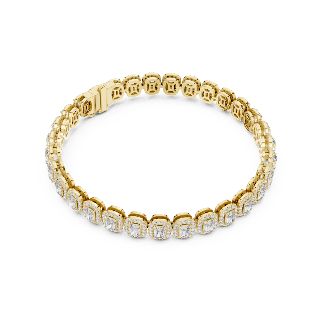 Gold Sculpted Whisper Signature Statement Flexi Bracelet Right View