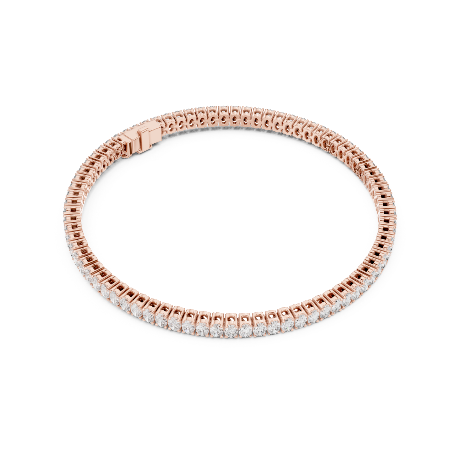  Rose Gold Signature Contour Bracelet Front View