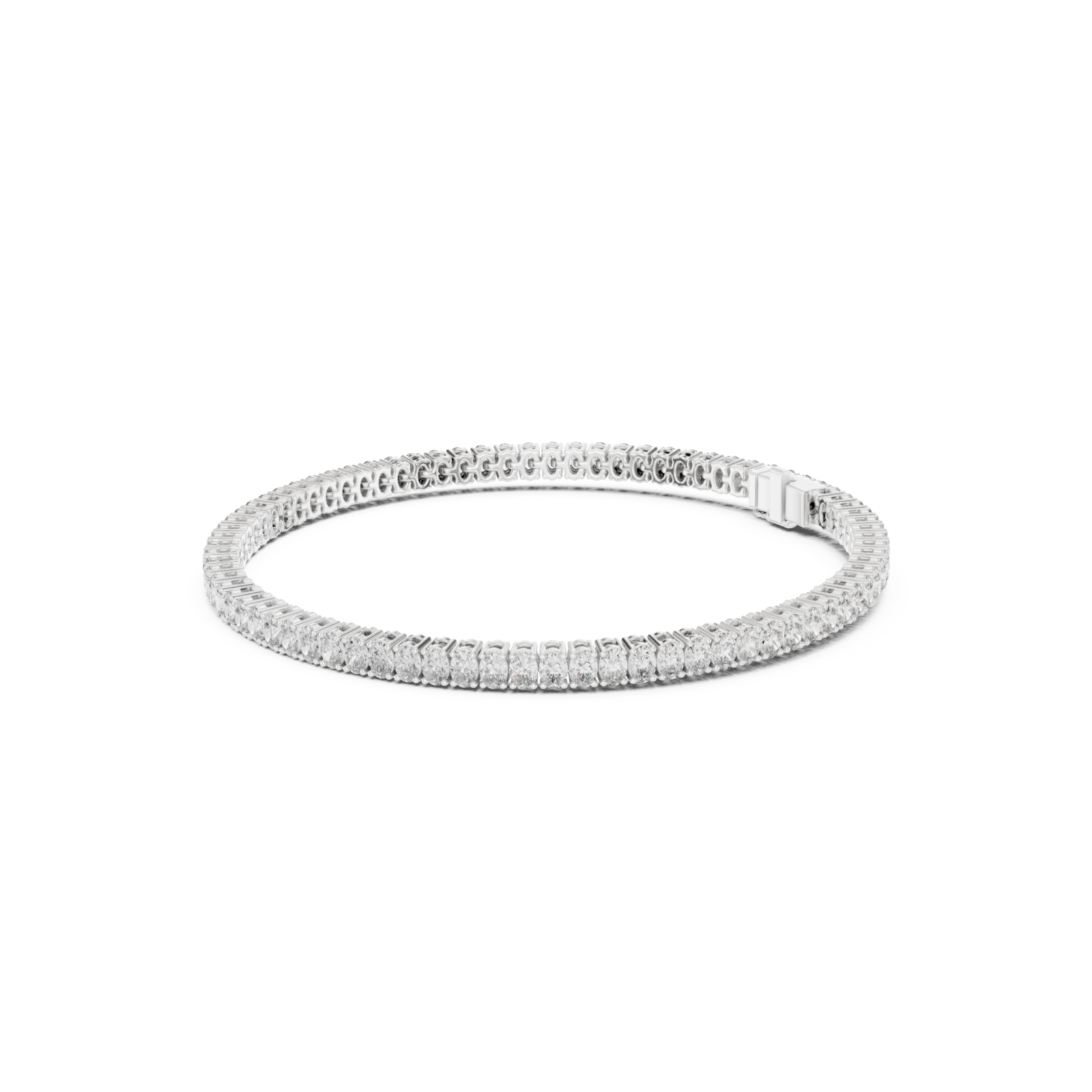  White Gold Signature Contour Bracelet Left View