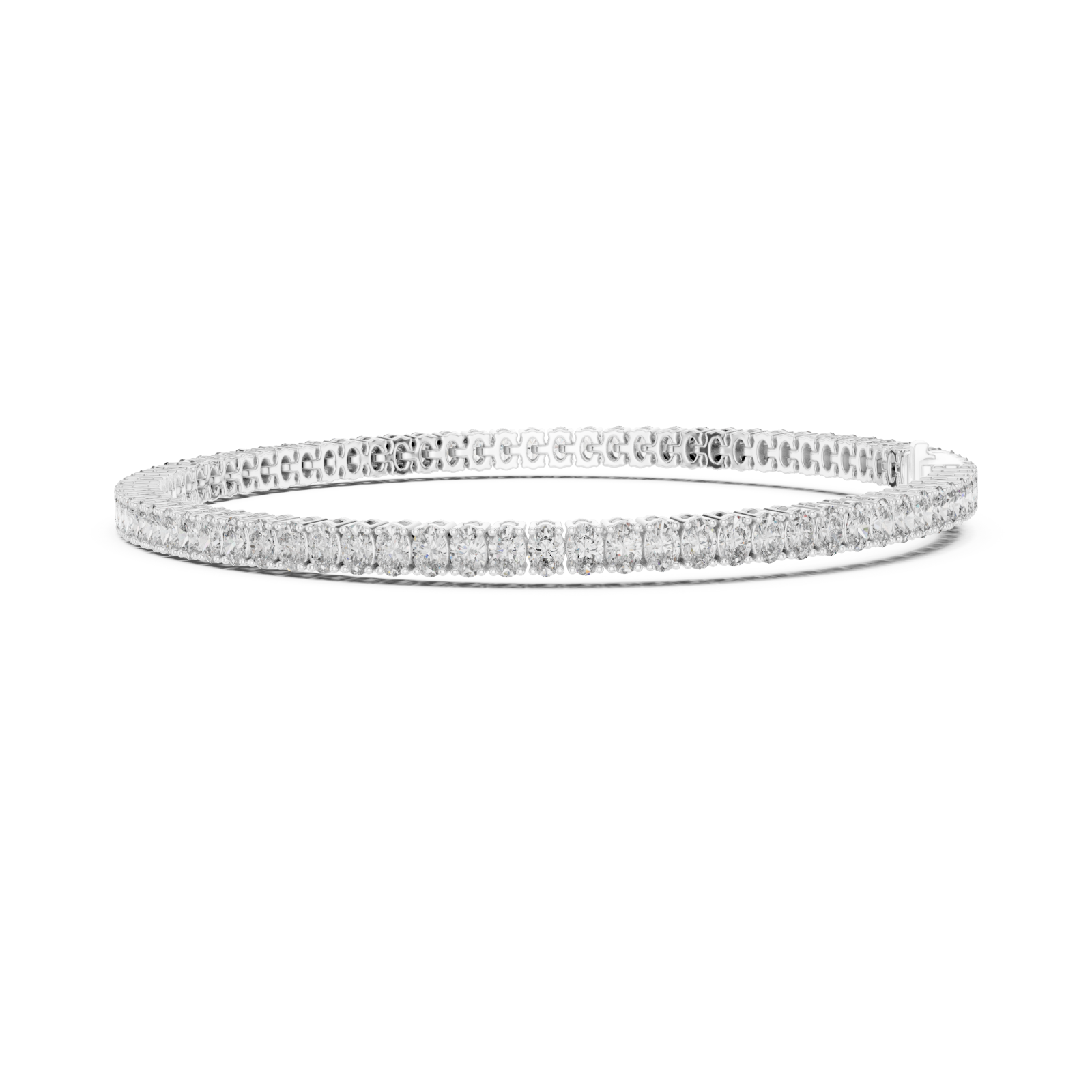  White Gold Signature Contour Bracelet Side View