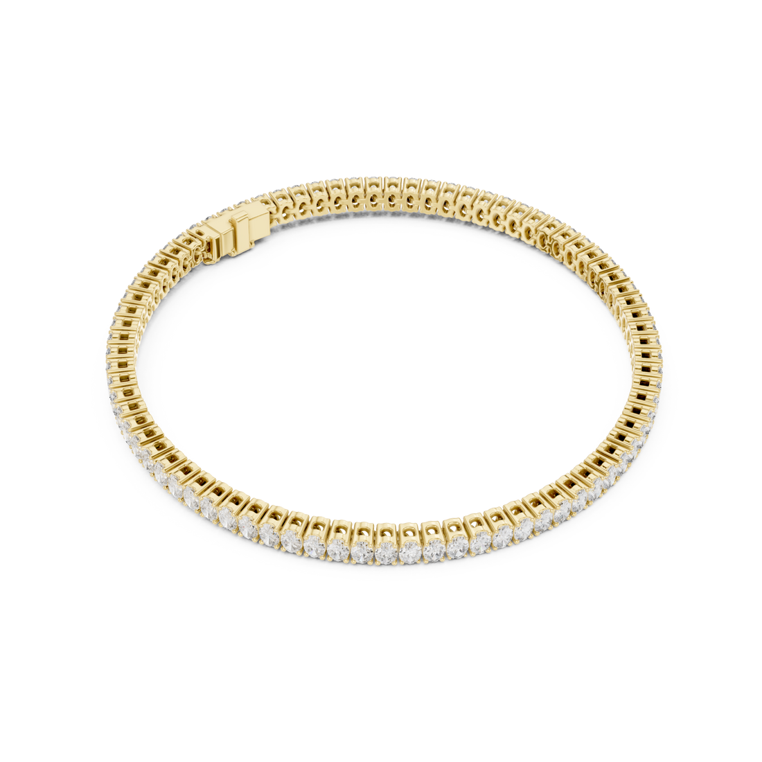Gold Signature Contour Bracelet Right View