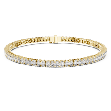 Gold Signature Contour Bracelet Right View