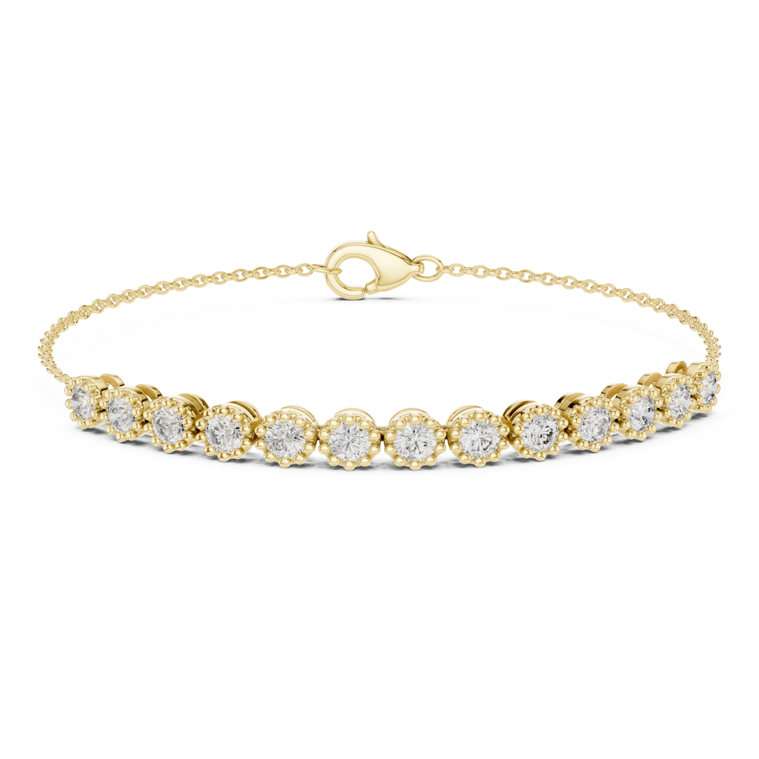 Gold Radiant Linked Elegance Bracelet Right View