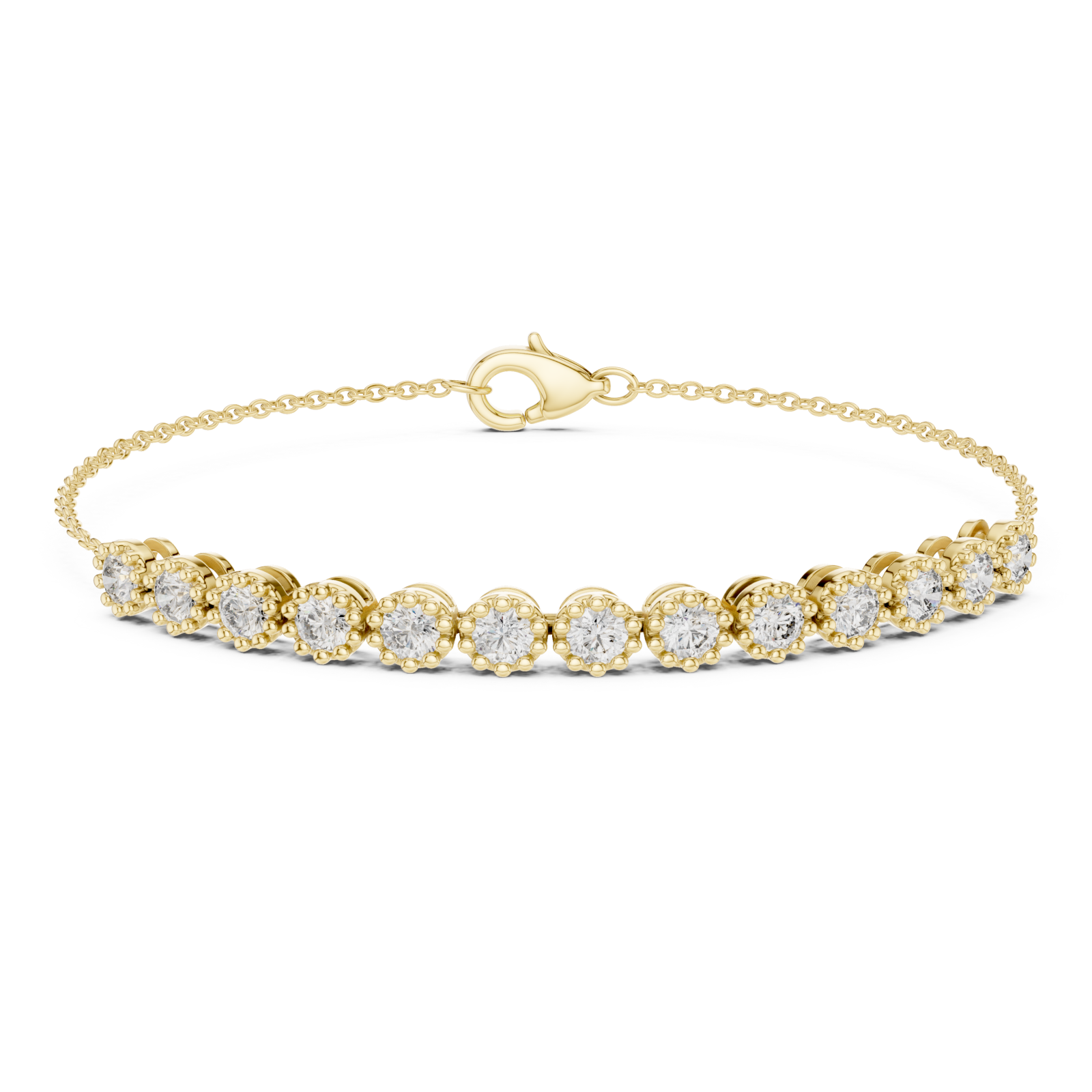 Gold Radiant Linked Elegance Bracelet Right View