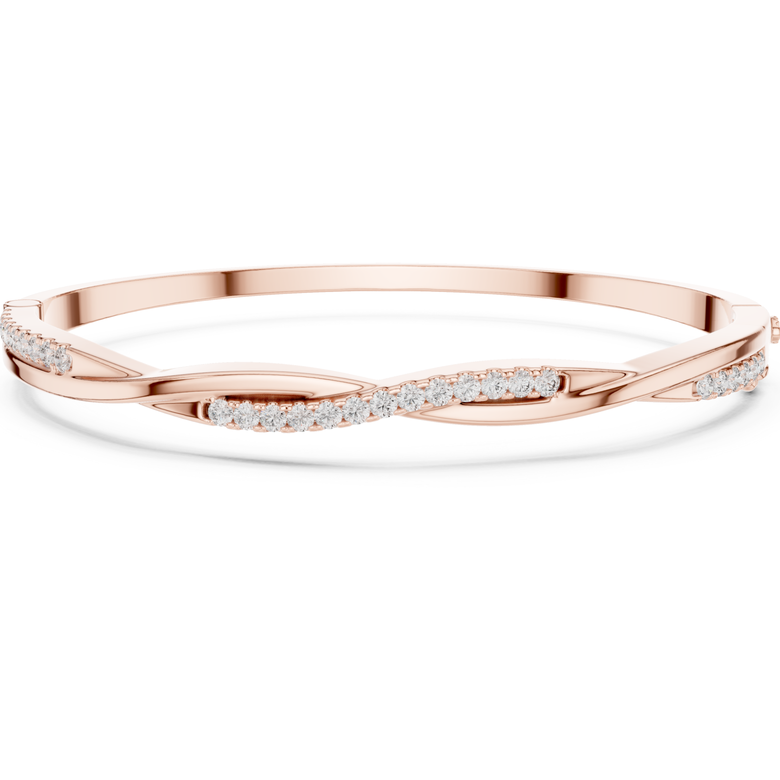  Rose Gold Delicate Whirl Elegance Flex Bracelet Right View