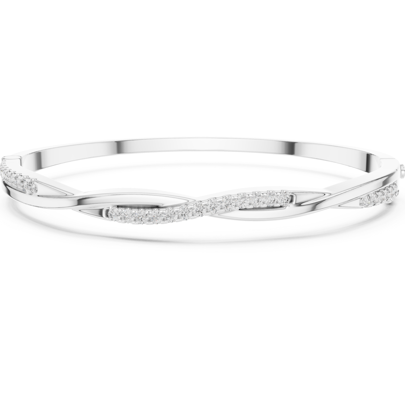  White Gold Delicate Whirl Elegance Flex Bracelet Right View
