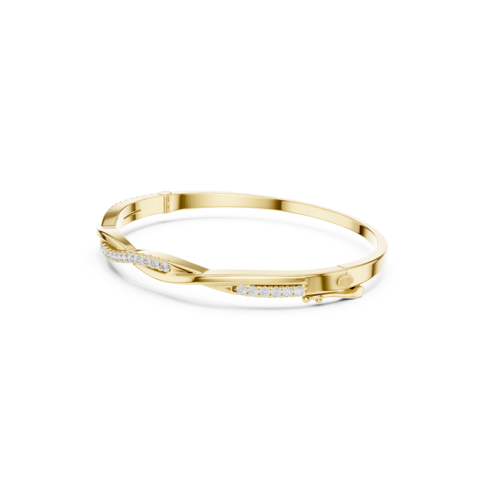  Gold Delicate Whirl Elegance Flex Bracelet Left View