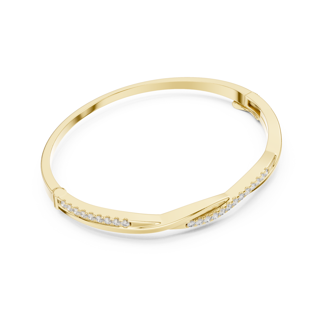Gold Delicate Whirl Elegance Flex Bracelet Right View