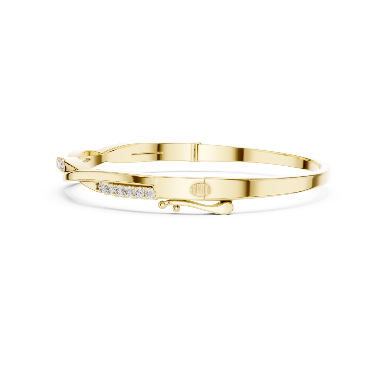  Gold Delicate Whirl Elegance Flex Bracelet Side View