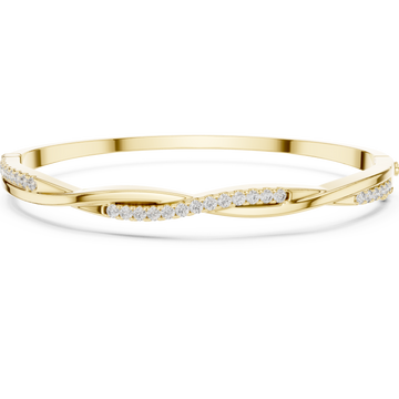 Gold Delicate Whirl Elegance Flex Bracelet Right View