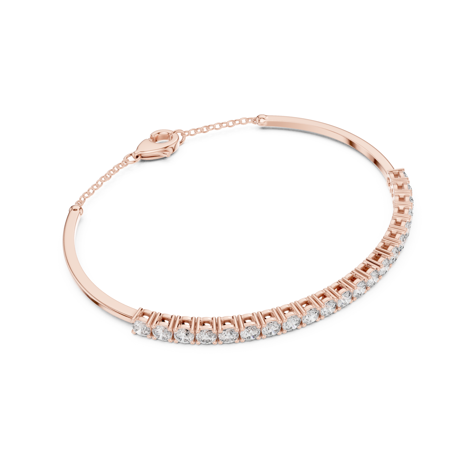  Rose Gold Eternal Whisper Symphony Flexi Bracelet Front View
