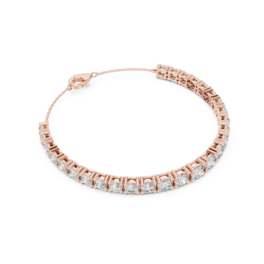  Rose Gold Azure Whisper Sparkle Contemporary Bracelet Right View