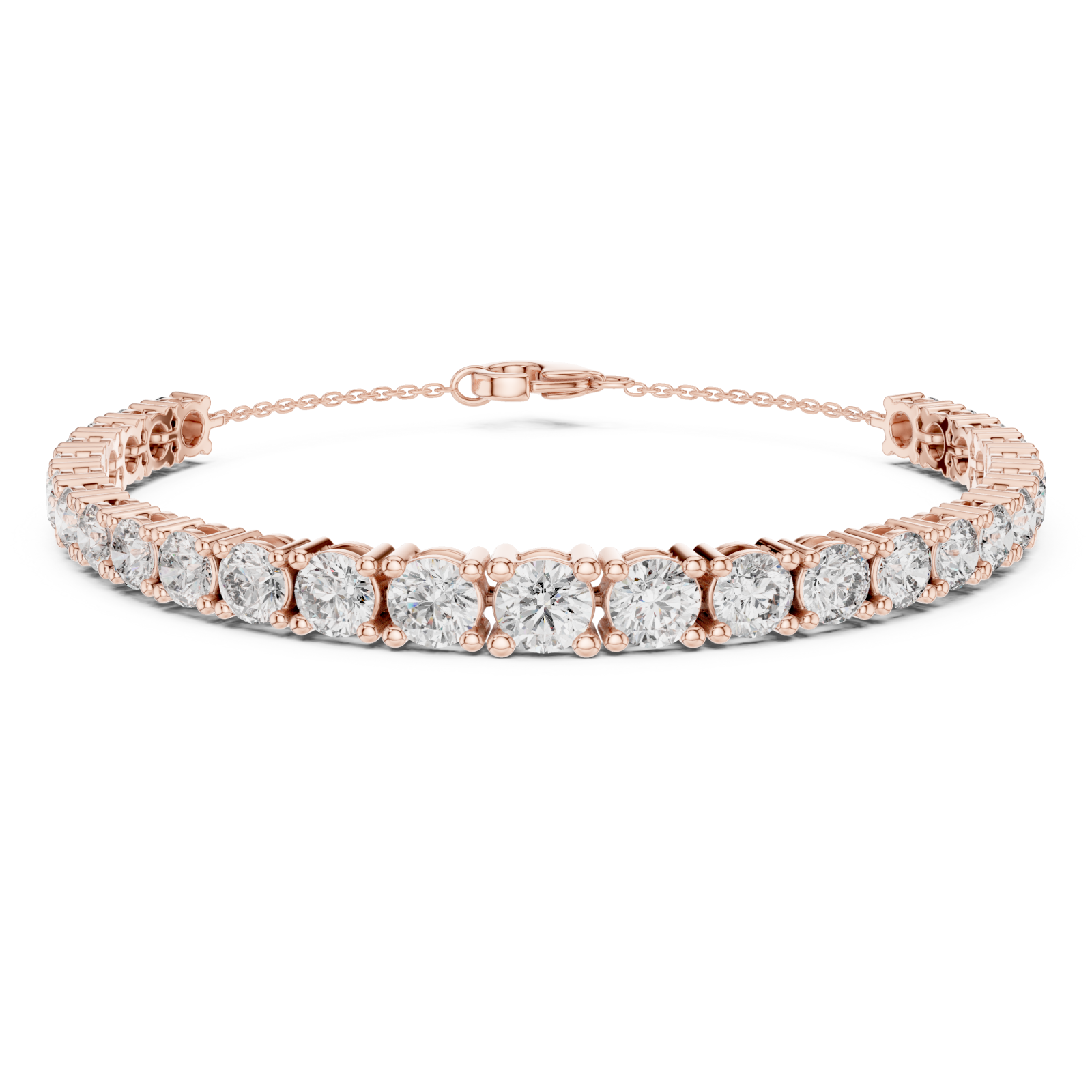  Rose Gold Azure Whisper Sparkle Contemporary Bracelet Right View