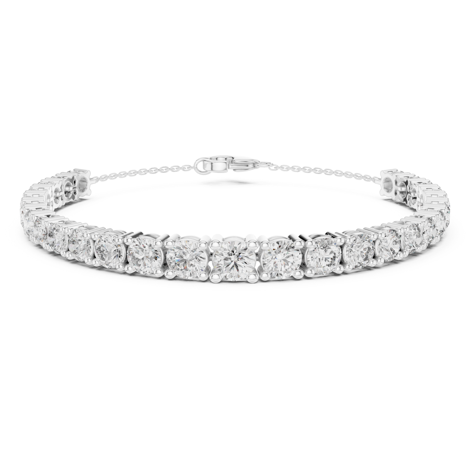  White Gold Azure Whisper Sparkle Contemporary Bracelet Right View