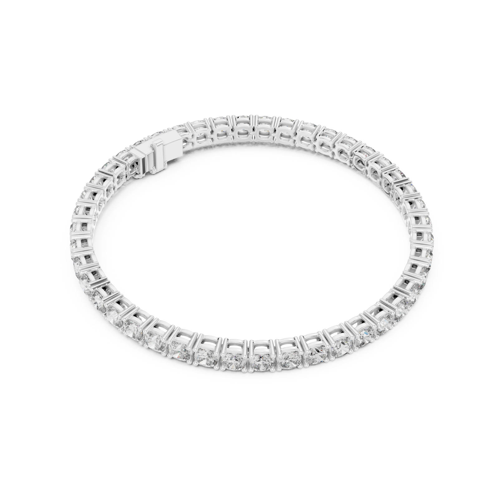  White Gold Velvet Embrace Signature Cuff Front View