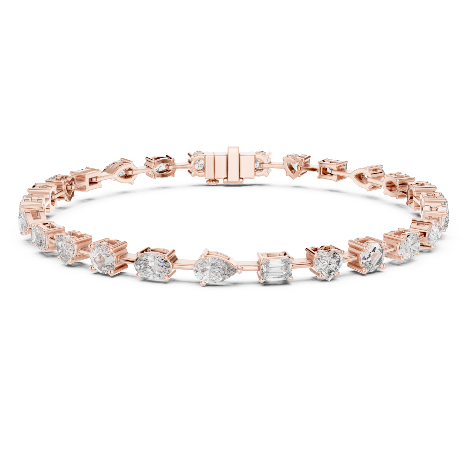  Rose Gold Classic Radiance Tennis Bracelet Right View