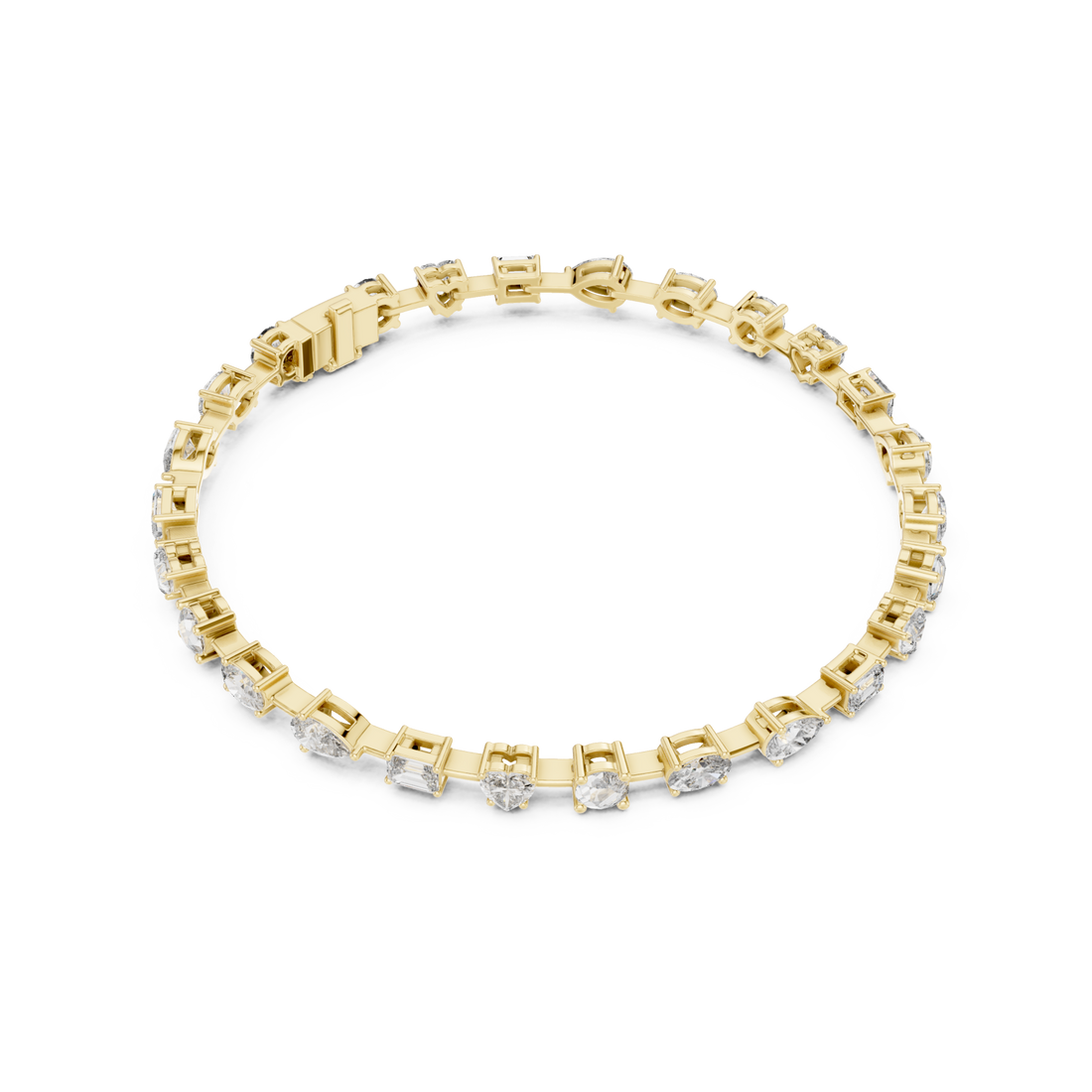 Gold Classic Radiance Tennis Bracelet Right View