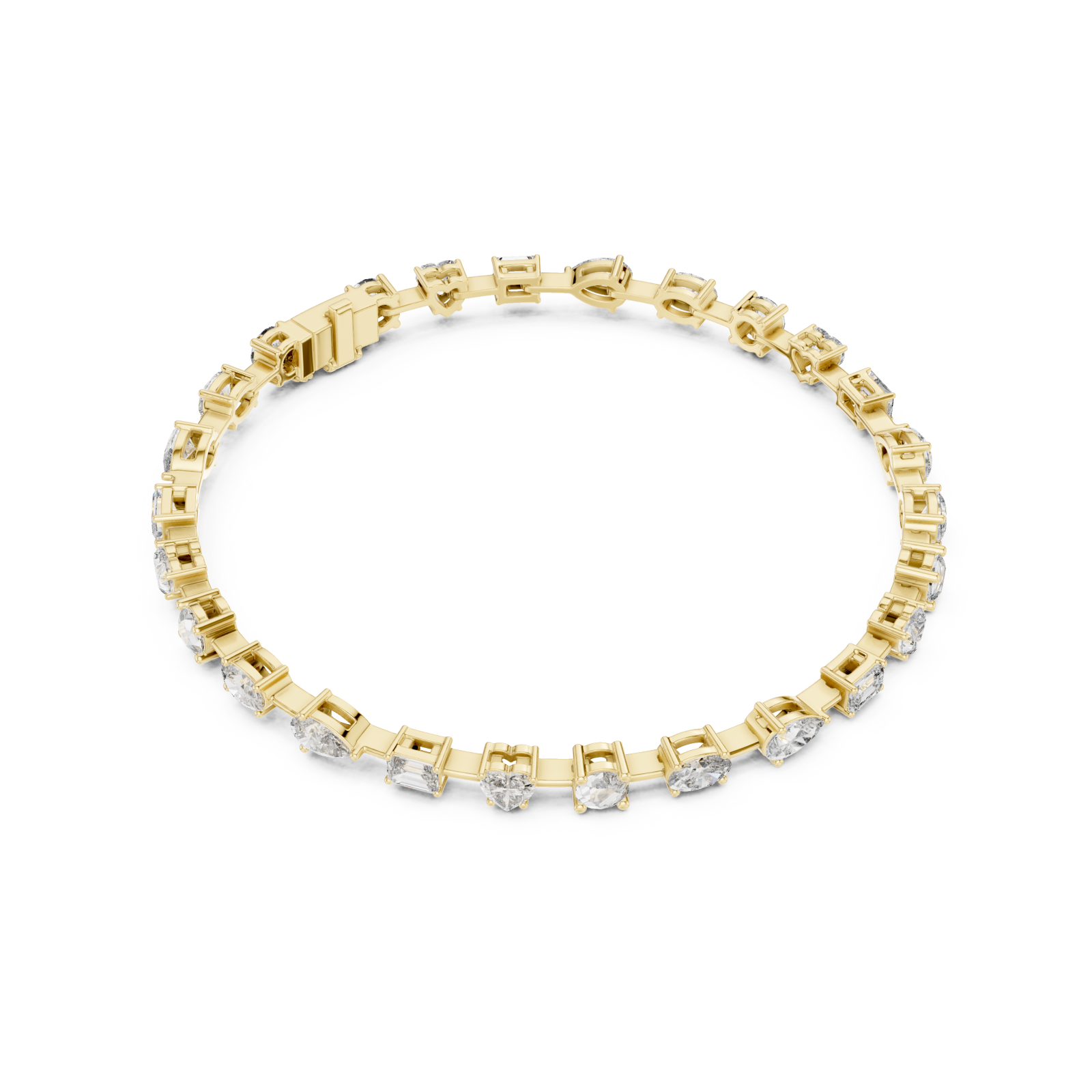  Gold Classic Radiance Tennis Bracelet Front View