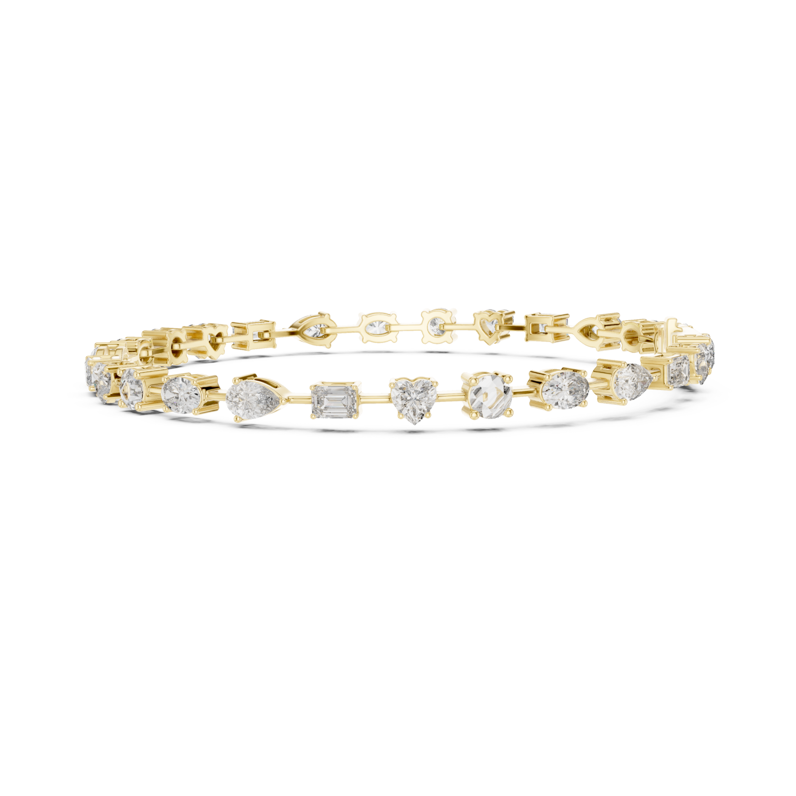  Gold Classic Radiance Tennis Bracelet Side View